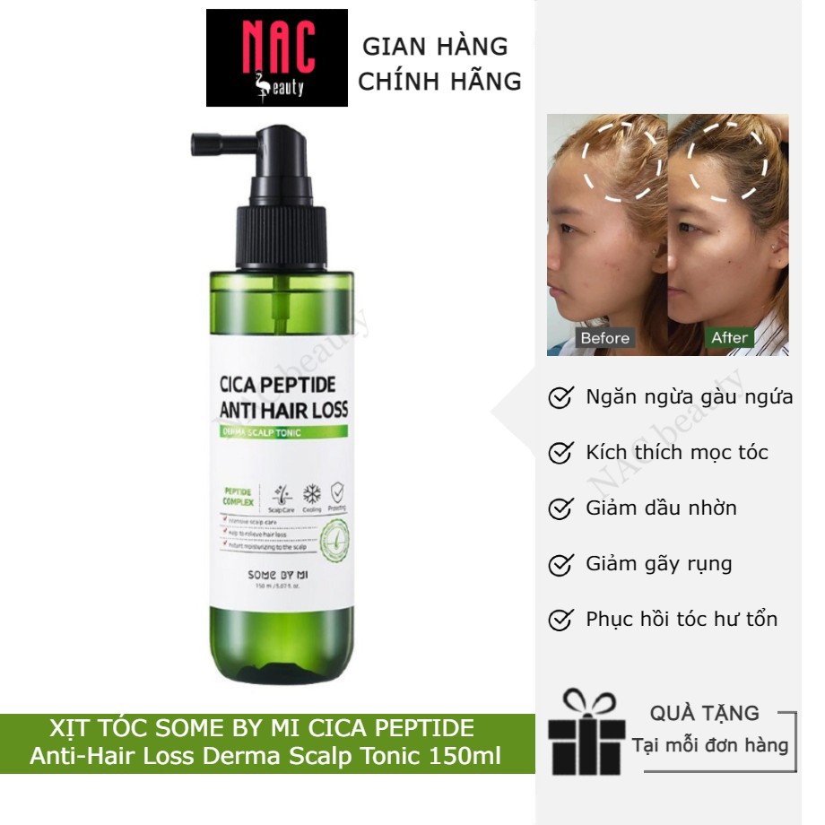 Xịt dưỡng ngăn ngừa rụng tóc Some By Mi Cica Peptide Anti-Hair Loss Derma Scalp TONIC 150ml