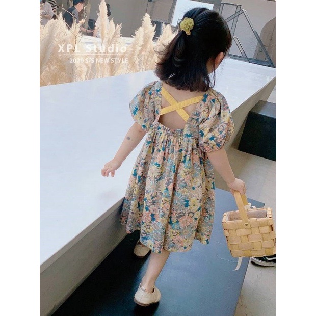 Váy bé gái từ 8-18kg AM877 - Đầm bé gái chất liệu thô lụa siêu mềm mát TTR229