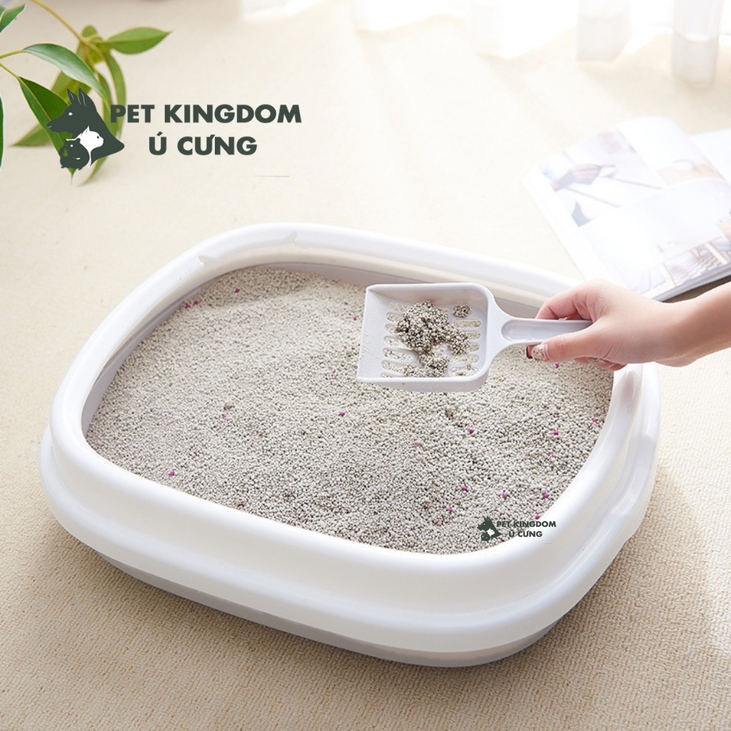 Khay Vệ Sinh Cho Mèo Kèm Xẻng - Chậu Cát Mèo