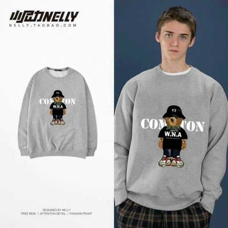 áo sweater nỉ pe comon from dưới 65kg in đẹp chất nỉ mềm mịn