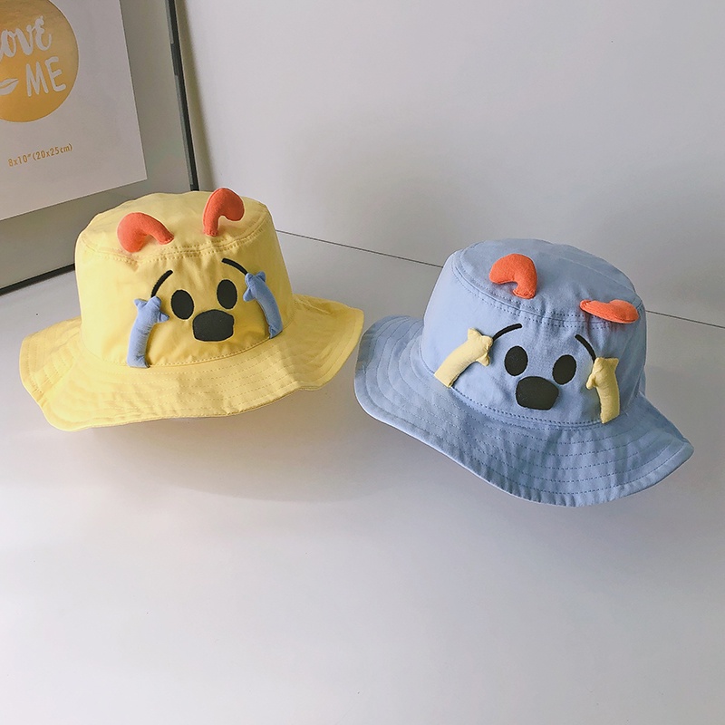 Nón Tai Bèo Mỏng Che Nắng Họa Tiết Biểu Cảm Dễ Thương Thời Trang Mùa Hè Cho Bé