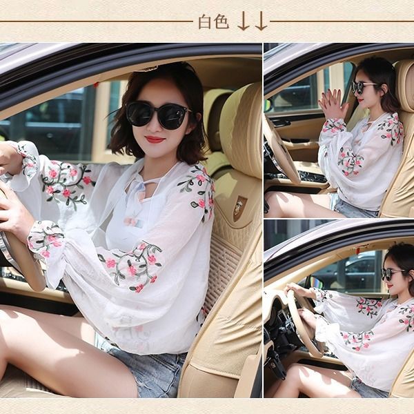 Áo Choàng Đi Biển Vải Voan Thêu Họa Tiết Thời Trang Mùa Hè Cho Nữ | BigBuy360 - bigbuy360.vn