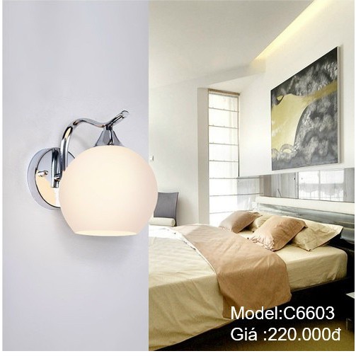 Đèn gắn tường Thủy tinh cao cấp Boli DGT004 kèm bóng LED