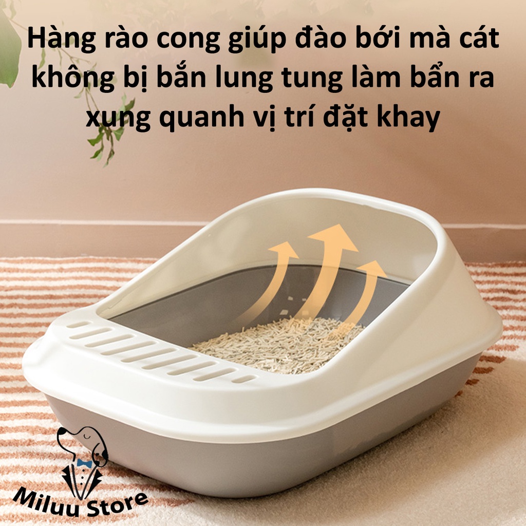 Khay vệ sinh chó mèo, khay tập vệ sinh cho thú cưng, Khay Vệ Sinh Cho Chó Có Rào Chắn, Dễ Dàng Vệ Sinh (PKW036)