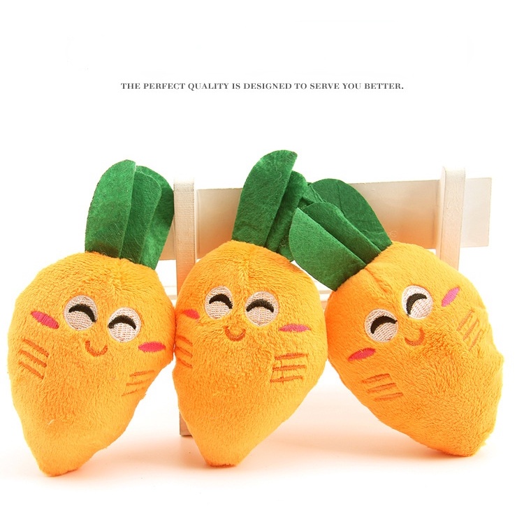 Củ cà rốt nhồi bông có âm thanh 15*7cm