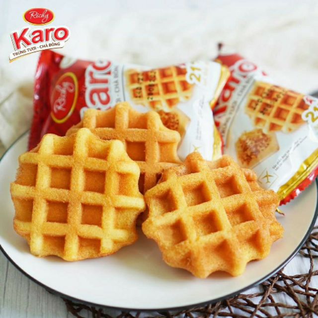 Thùng 72 Gói Bánh Trứng Tươi Chà Bông KARO Richy (26gr/Gói)