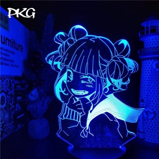 Đèn Ngủ Led 3D Hình Anime Himiko Toga Học Viên Chiến Binh Quà Tặng Trang Trí cảm ứng có Điều khiển từ xa nháy DN104