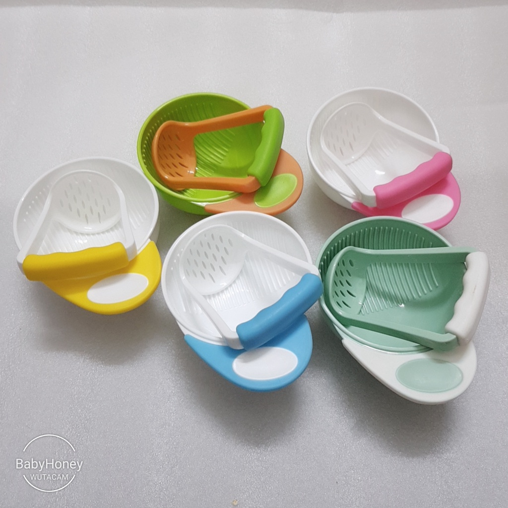 Bộ chén bát nghiền thức ăn cho bé tập ăn tiện lợi