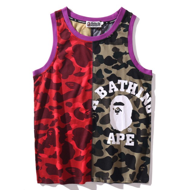 BAPE Mới Quần Ngắn Lưng Thun Họa Tiết Rằn Ri Thời Trang Mùa Hè Cho Nam Nữ