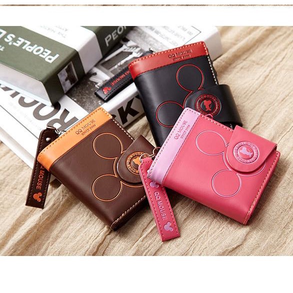 Ví Da Pu Hình Chuột Mickey Đơn Giản Thời Trang Nữ