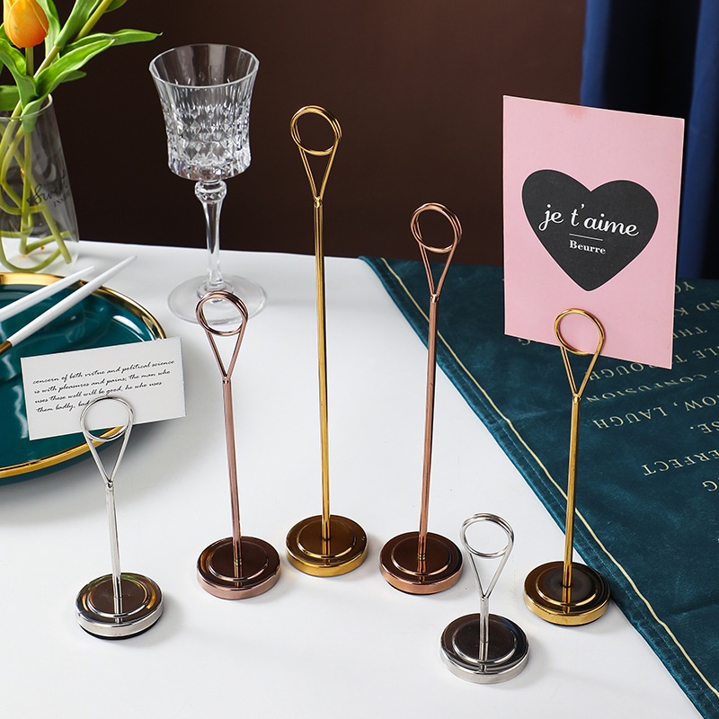 Que kẹp cài tên món ăn, thẻ đánh số bàn tiệc inox cao cấp