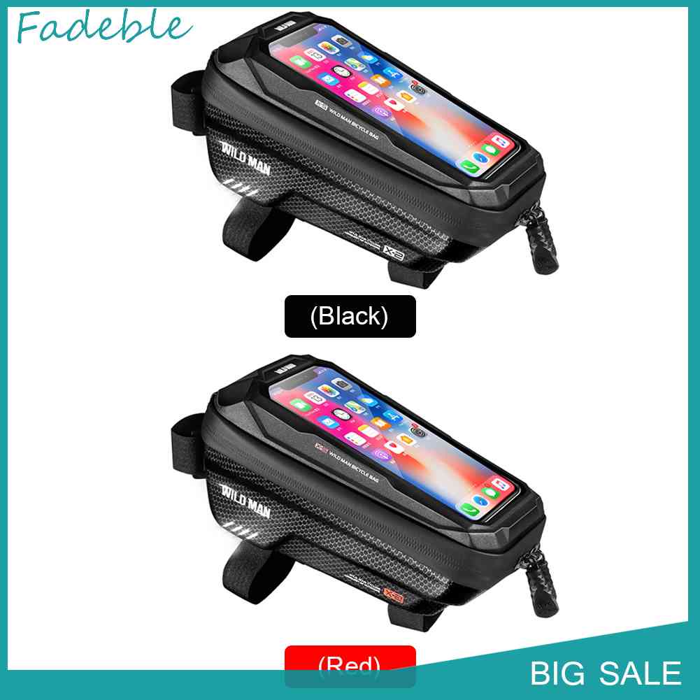 Túi Ống Cứng Chống Thấm Nước Có Ngăn Đựng Điện Thoại Cảm Ứng Màn Hình Cho Xe Đạp Ốp