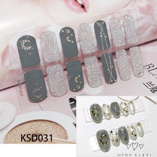 Miếng dán móng tay Silicon - Nail Wraps (14 miếng dán khô)