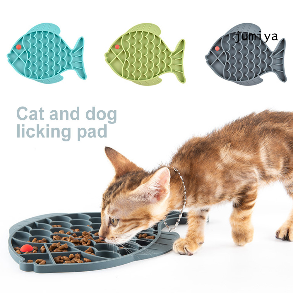 DSP Pet Dog Cat-Slow Feeder Fish Shape Food Bowl Anti Choking Feeding Dish Plate