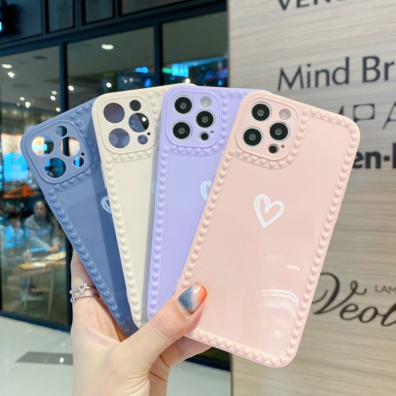 Ốp iphone 6 6s 6plus 6splus 7 7plus 8 8plus SE 2020 X Xs XR Xsmax 11 11pro 11promax 11Pro 11ProMax vân tim - N25