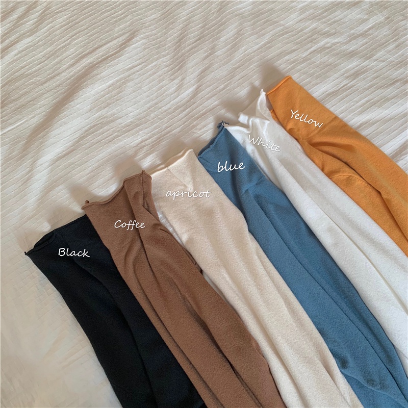 Áo dệt kim cổ cao phong cách thanh lịch thời trang thu đông