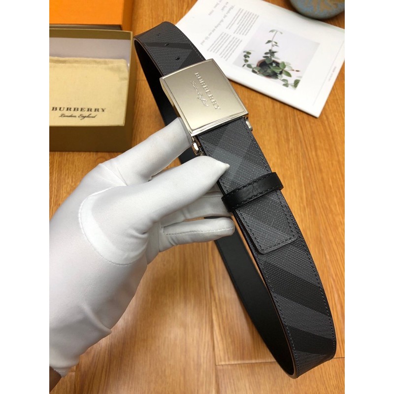 Thắt lưng da cho nam chất liệu da thật cao cấp thương hiệu Burberry BBR