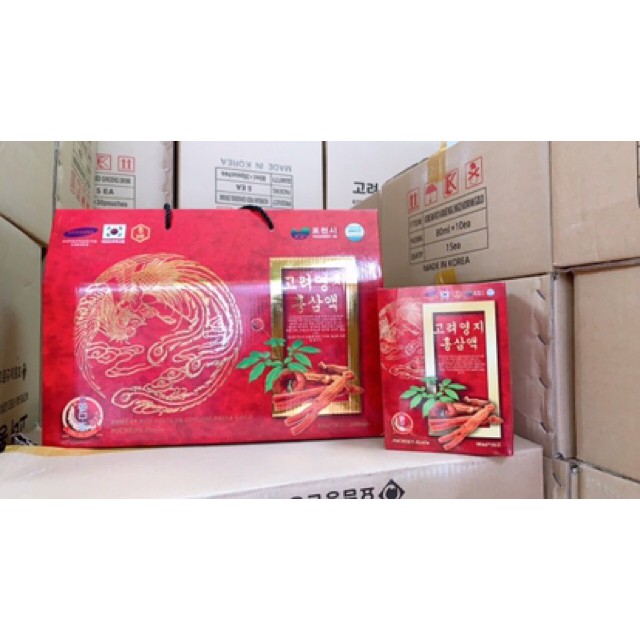 Nước Hồng Sâm Linh Chi Hàn Quốc JeongWon hộp 30 gói