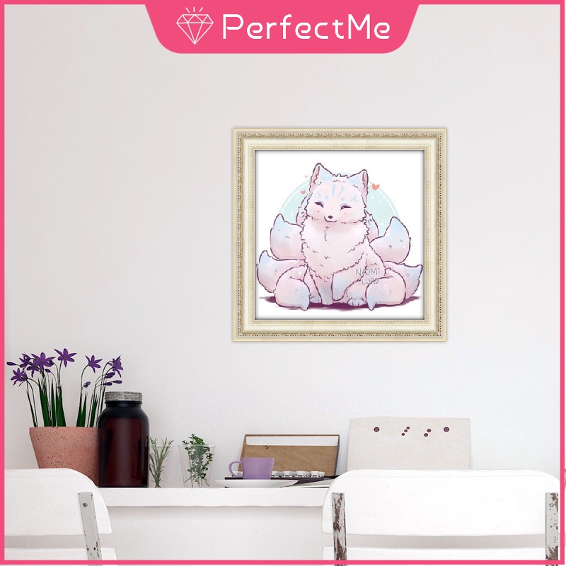 Bộ tranh đính đá 5D tự làm 30x30cm hình chú cáo trang trí phòng khách