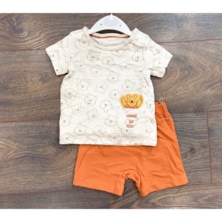 Bộ thun pooh quần cam sz 1-12m