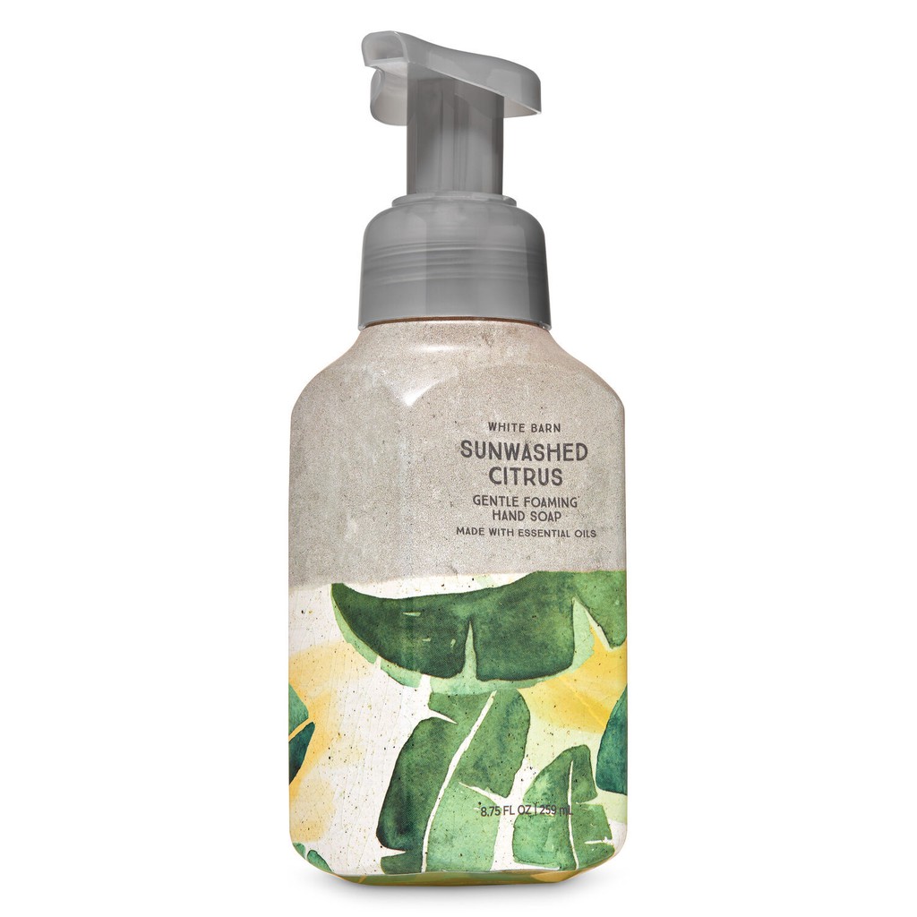 Xà phòng bọt rửa tay diệt khuẩn Bath &amp; Body Works Gentle Foaming Hand Soap Sunwashed Citrus 259ml (Mỹ)