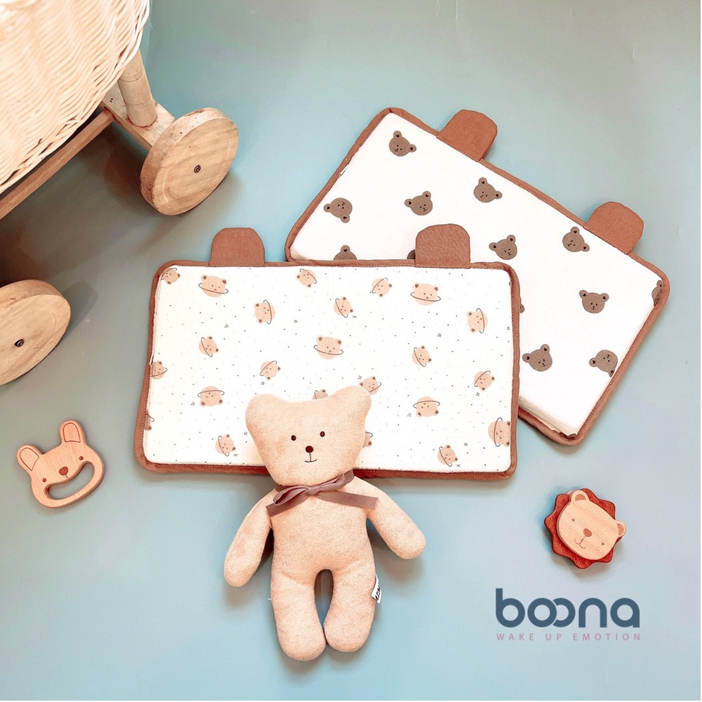 Gối Cao Su Non Boona chống ngạt thoáng khí an toàn cho bé sơ sinh