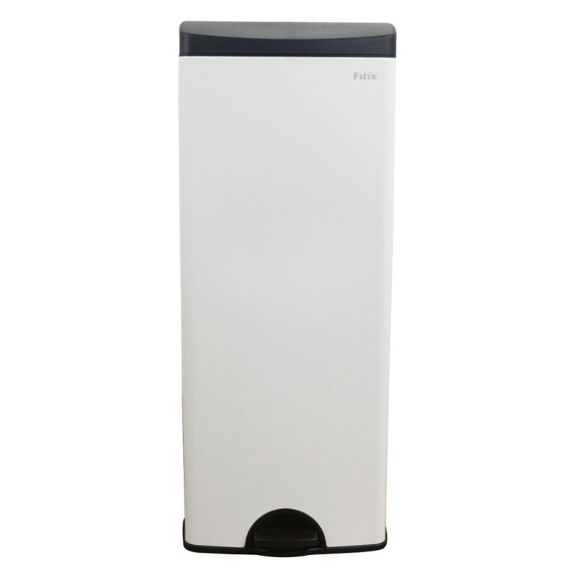 Thùng Rác Fitis Premium - Vuông đạp cao - Trắng SPL1-904