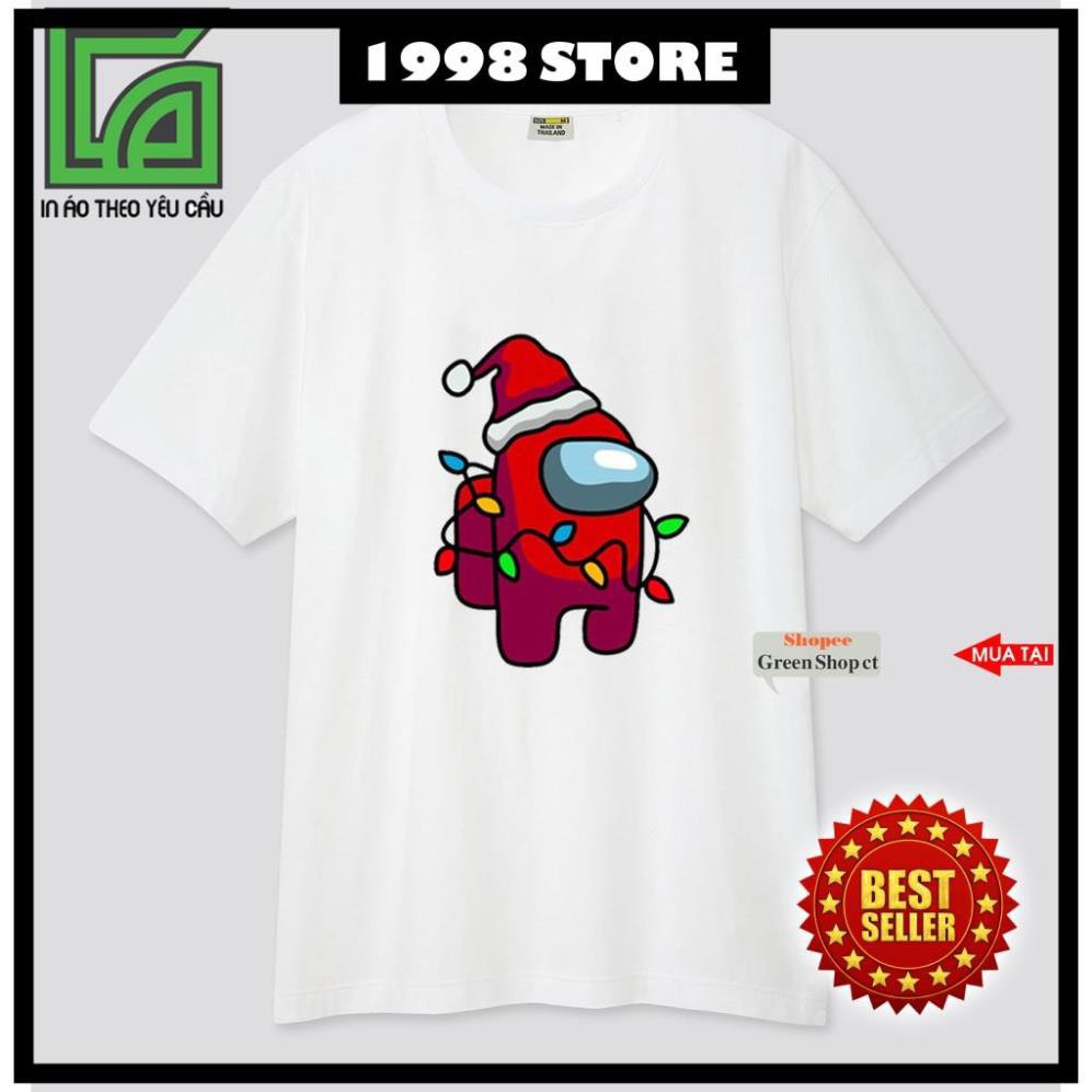(GIÁ HỦY DIÊT) ÁO THUN IN HÌNH GAME AMONG US NOEL VẢI COTTON THÁI S164