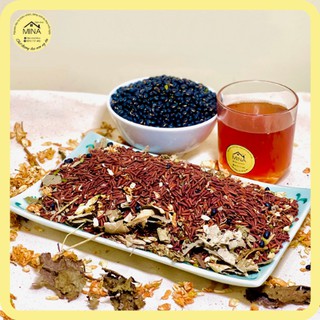 Set trà gạo lứt gói 7 vị rang sẵn nguyên liệu trà 1kg - Tiệm nhà MINA
