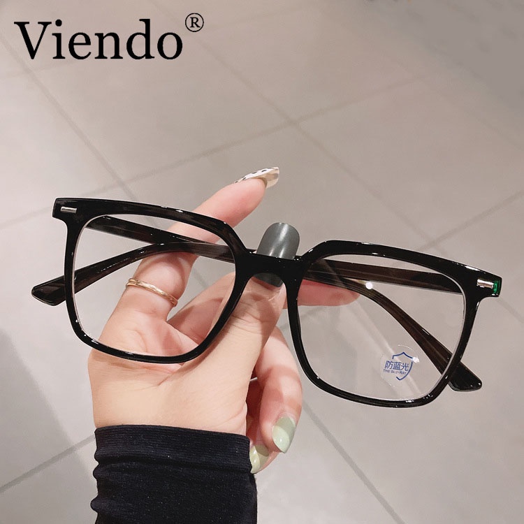 Gọng kính cận vuông VIENDO tròng đổi màu chống ánh sáng xanh Hàn Quốc màu sắc thời trang cho nam nữ