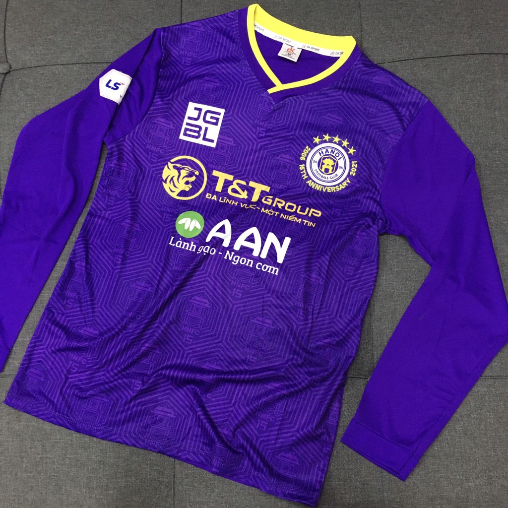 Bộ quần áo đá banh HÀ Nội FC sân nhà tay dài FLG