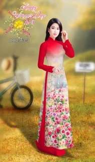 Vải Áo Dài Tằm Ý/ Lụa Nhật Rừng Hoa