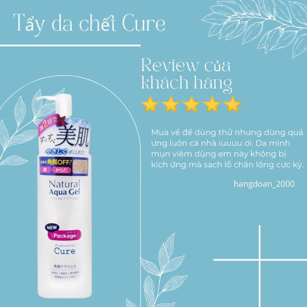 Tẩy tế bào da chết Cure Natural Aqua Gel Nhật Bản mẫu mới dịu nhẹ 250