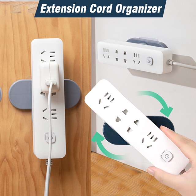 Giá đỡ dây điện tự dính sắp xếp dây xoay 360 ° không cần đục lỗ cho tường nhà bếp văn phòng