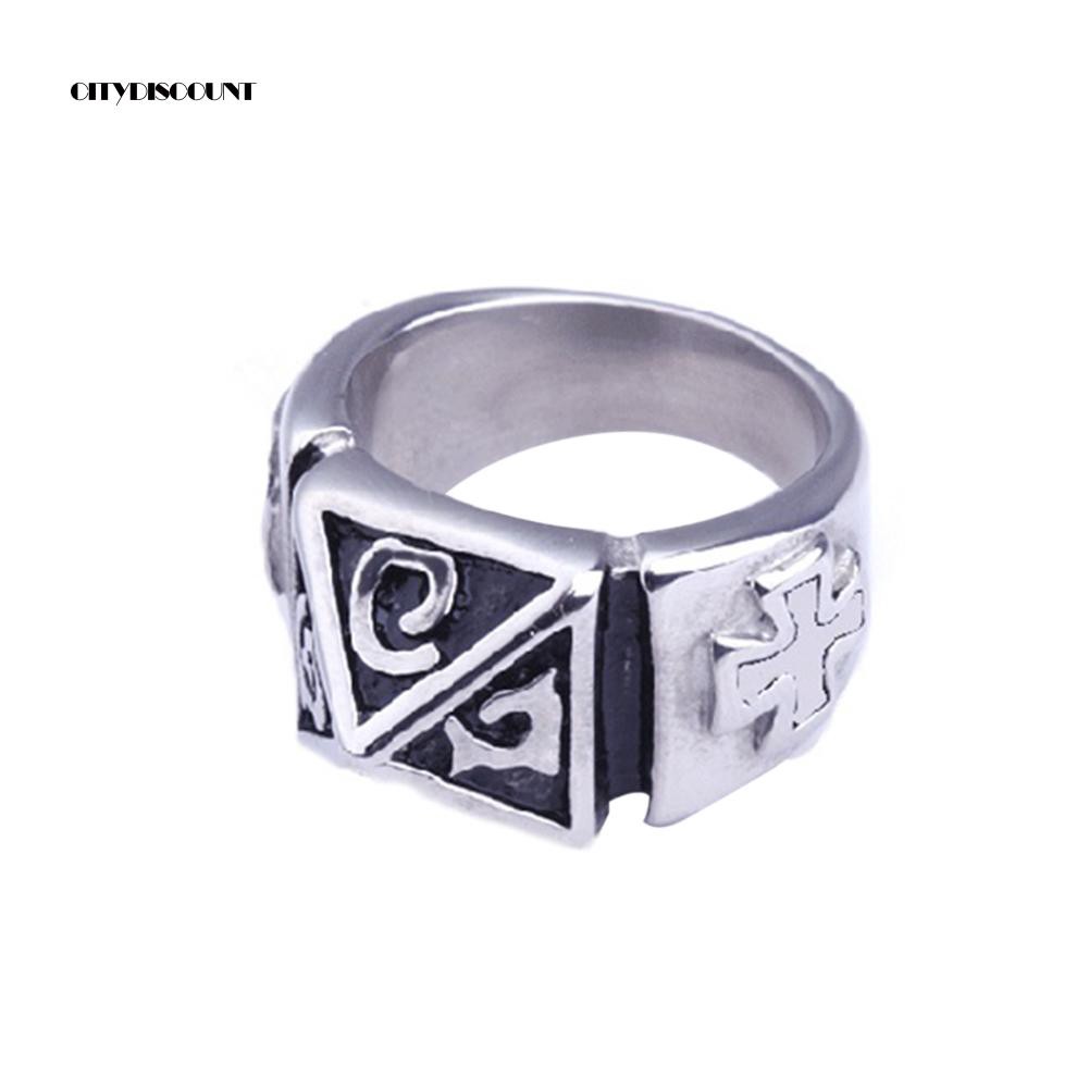 Nhẫn thép titanium phong cách Punk cho nam