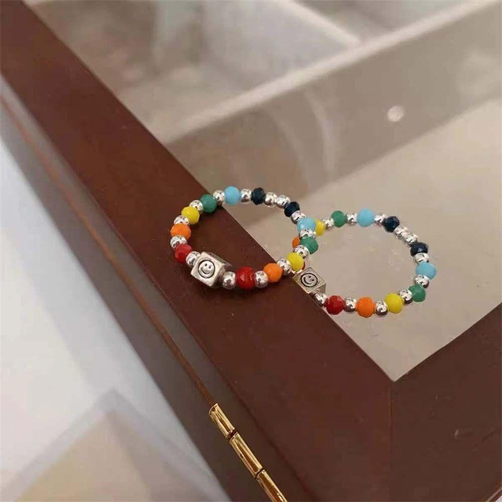 Nhẫn Thời Trang Hình Mặt Cười Nhiều Màu Xinh Xắn Cho Nữ