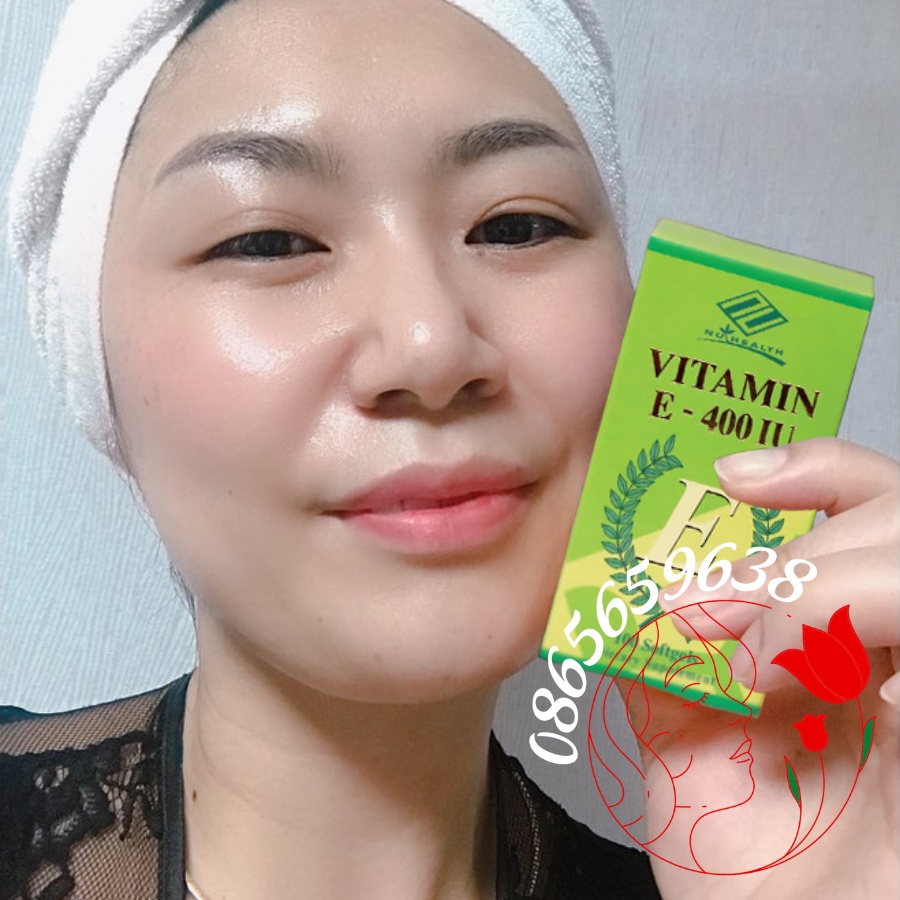 Viên uống Vitamin E 400IU Nuhealth Mỹ Xóa Nhăn, Trắng Da Chống Lão Hóa 100 viên