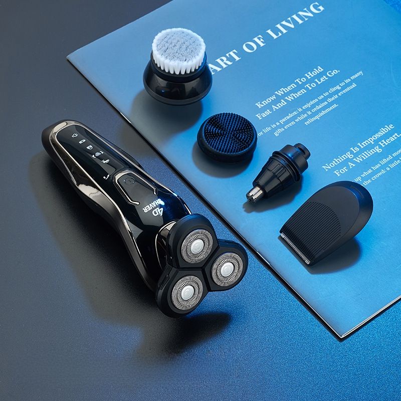 Máy cạo râu đa năng 3 lưỡi kép Rayco 4DShaver Máy cạo râu cạo sát, êm, sạc pin nhanh, chống nước
