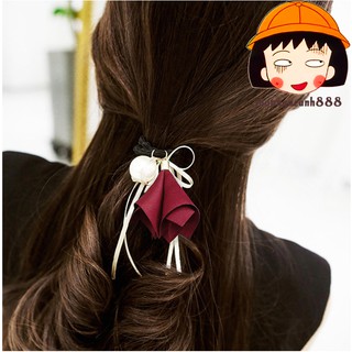 [7 Màu Hot Trend 2019] Dây Cột Tóc, Buộc Tóc Hoa Rơi Tiểu Thư Xinh Xắn Dành Cho Các Nàng Duyên Dáng ^^