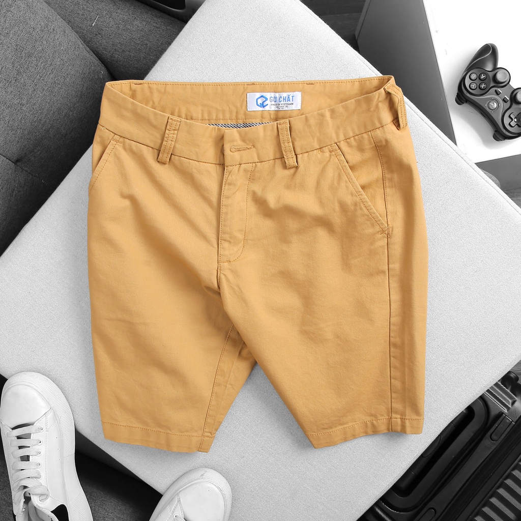 Quần Short Nam Kaki Mềm Mịn GU CHẤT, Chất Vải Kaki Mềm GUQ01