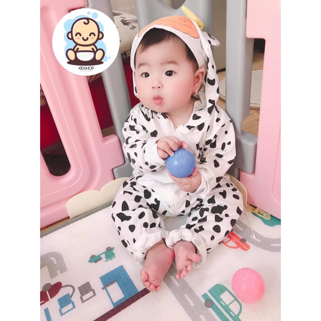 Body DÀI có mũ hình ngộ nghĩnh cho bé trai và bé gái sơ sinh 4-14kg, được chọn mẫu - BD68