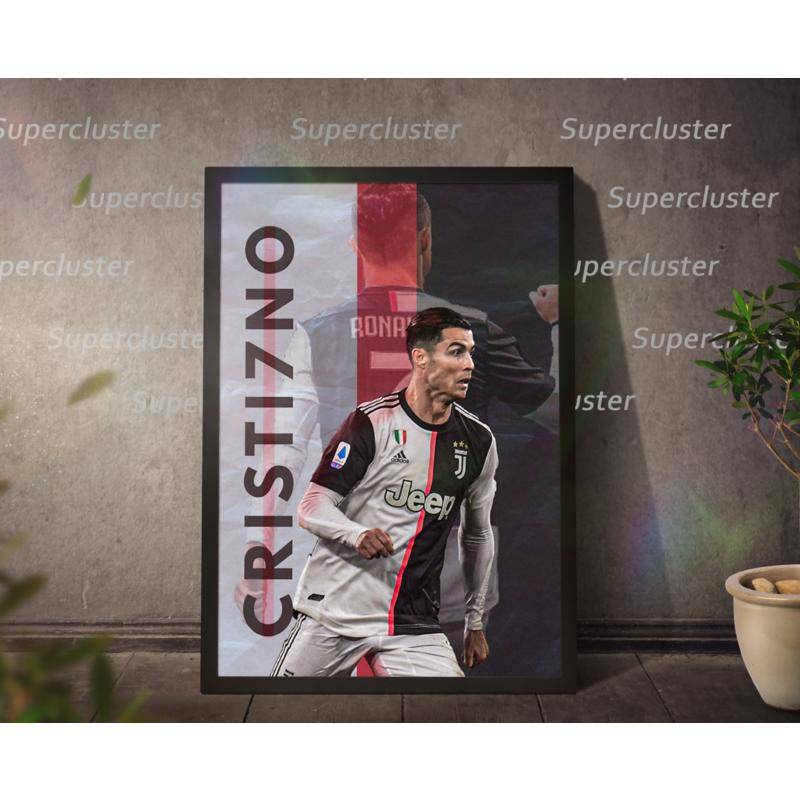 Tranh Treo Tường Chất Liệu Canvas CR7 Hình Cầu Thủ Ronaldo