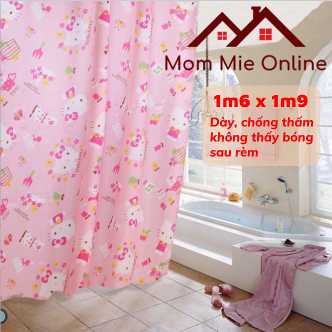 Rèm nhà tắm PE - DÀY, không thấy bóng người, không thấm nước nhiều họa tiết, kèm vòng treo - G006