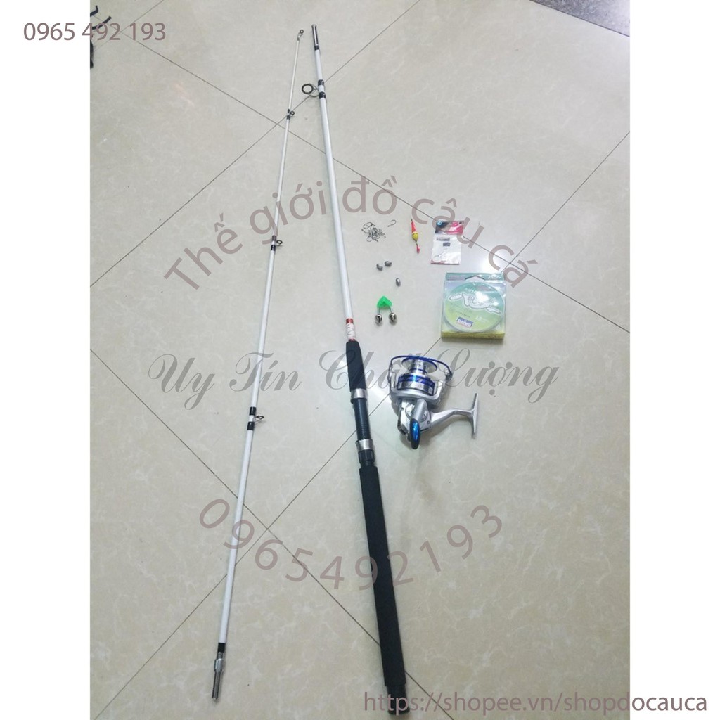 Bộ cần câu cá siêu bạo lực shimano 2m7 máy 7000 kim loại ( rẻ vô địch )