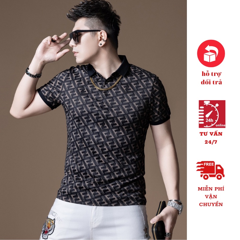 Áo thun nam POLO đẹp thiết kế vải cá sấu cotton cao cấp ngắn tay có cổ cao cấp