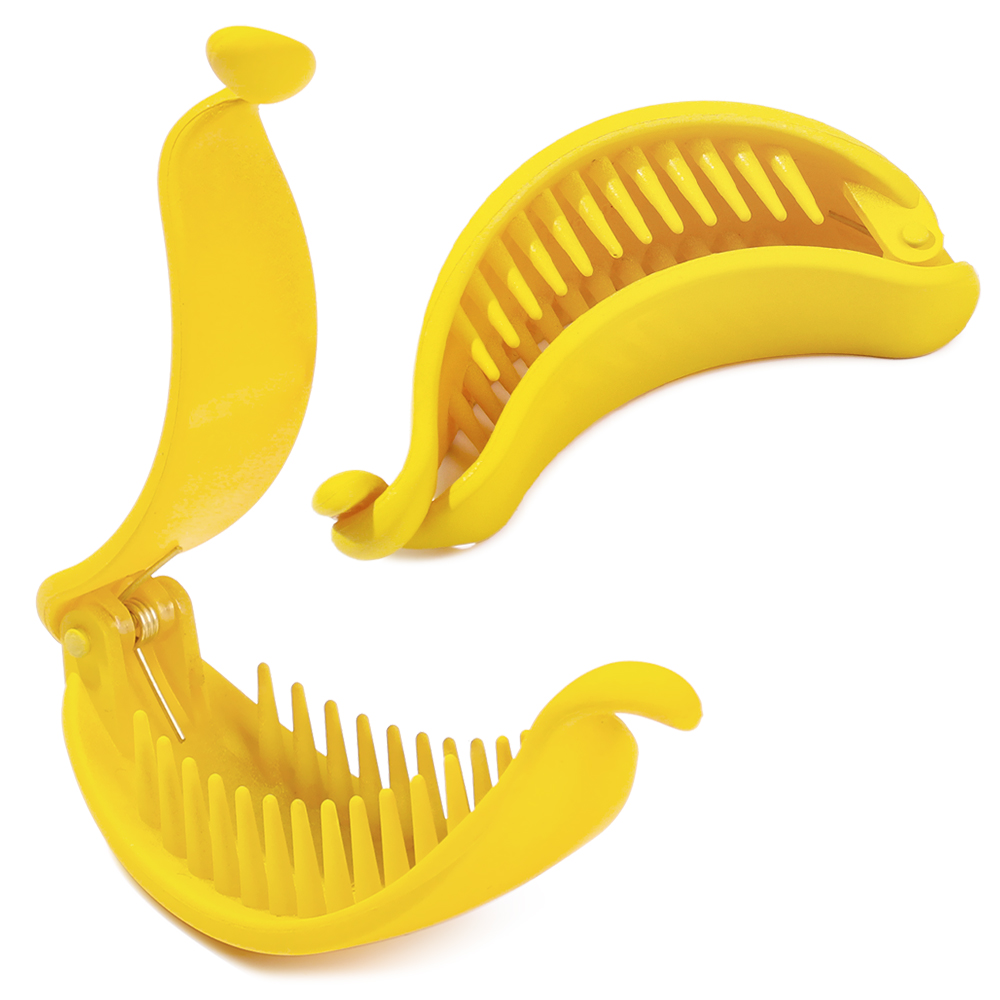 Kẹp tóc hình quả chuối màu sắc ngọt ngào đáng yêu thời trang giản dị cho nữ