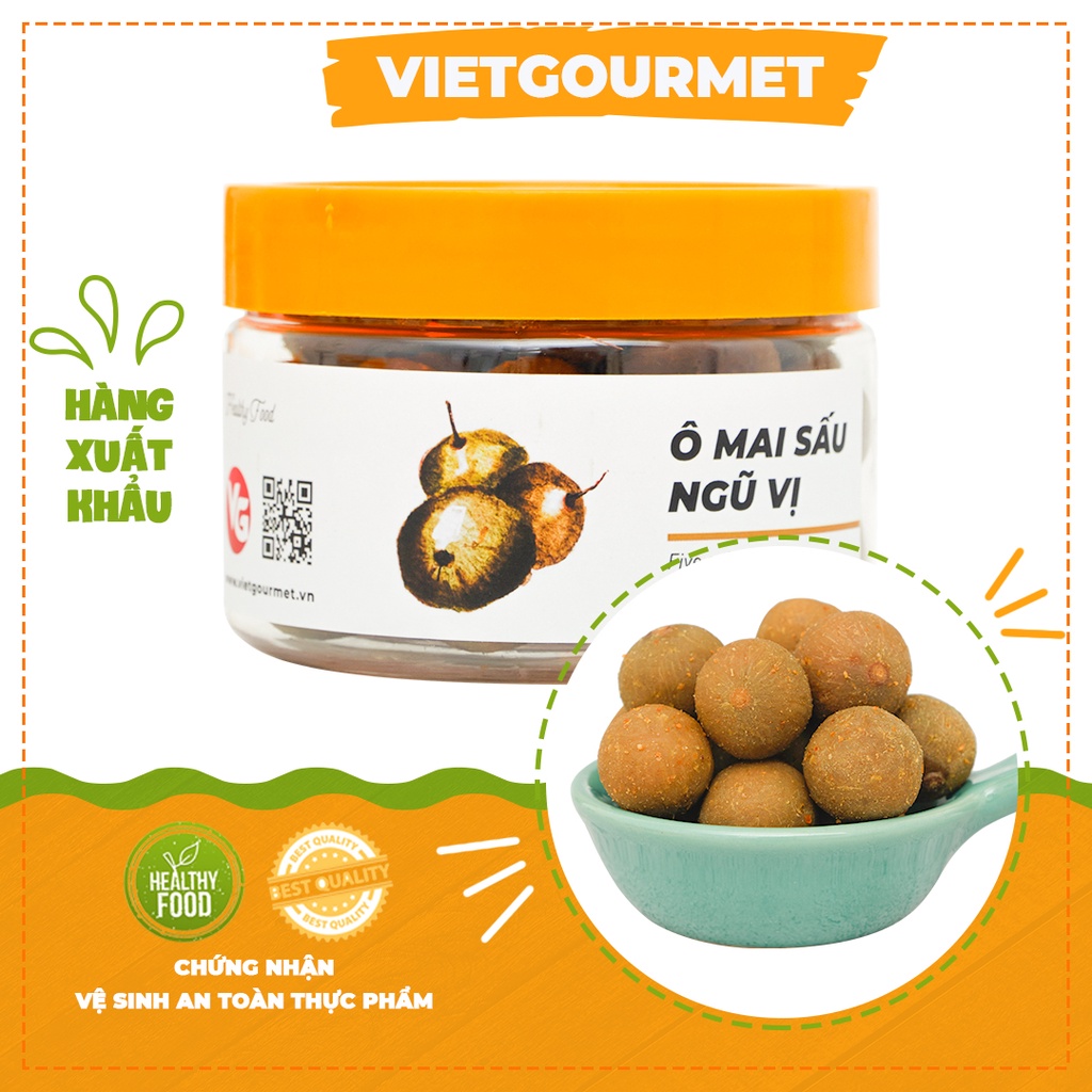 Ô mai sấu ngũ vị 200g vị chua ngọt giòn cay/ Đặc Sản Hà Nội/ quà tặng ăn vặt mẹ bầu ăn vặt văn phòng