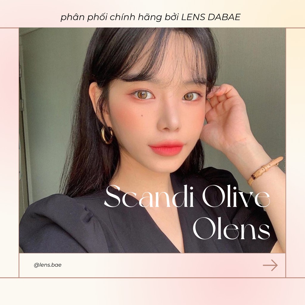 lens 1 ngày Olens | kính áp tròng cận Scandi Olive và Vivi rings