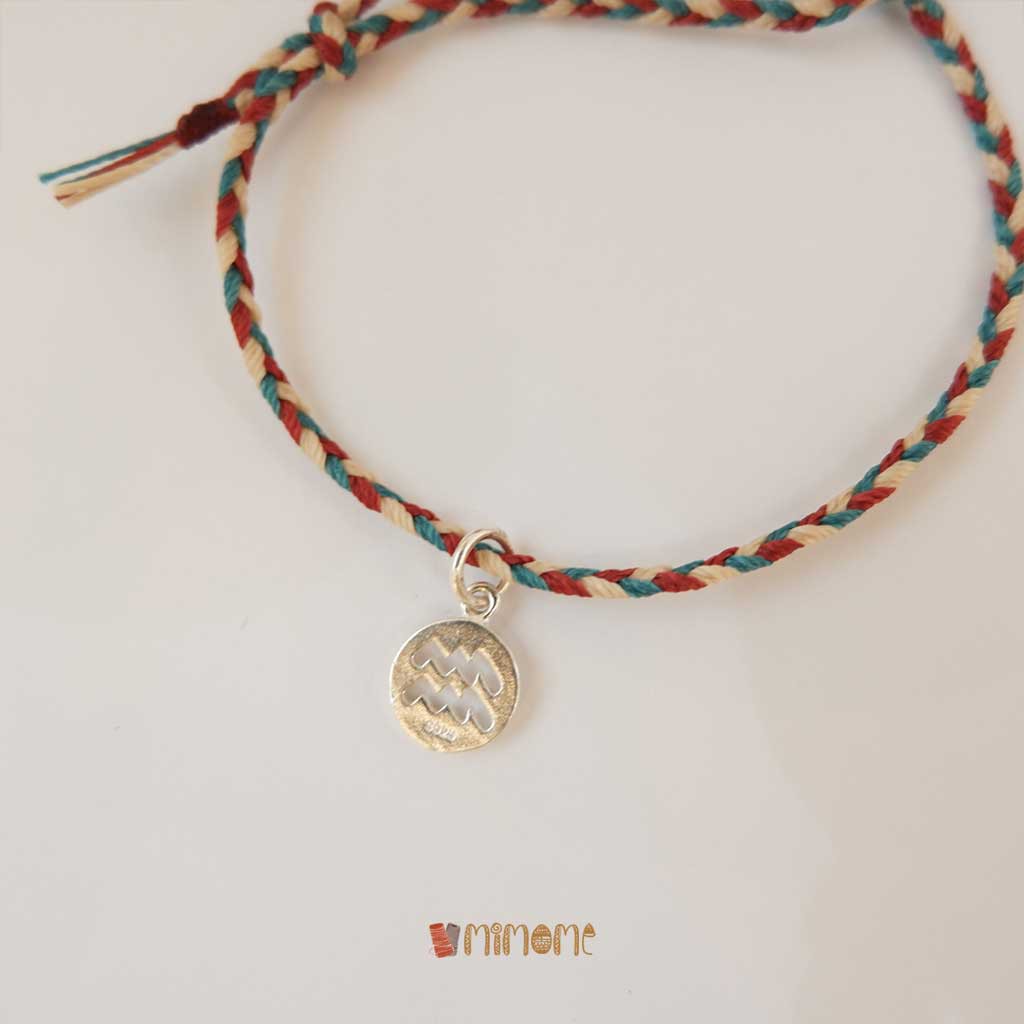 Vòng bính waterproof phối màu charm bạc s925 cung hoàng đạo (5)