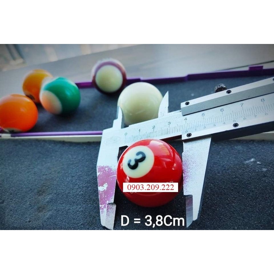 Bộ bóng bàn bi a mini 16 quả đườnd kích 38mm dùng cho bàn bi a dài 1.2m và 1.4m